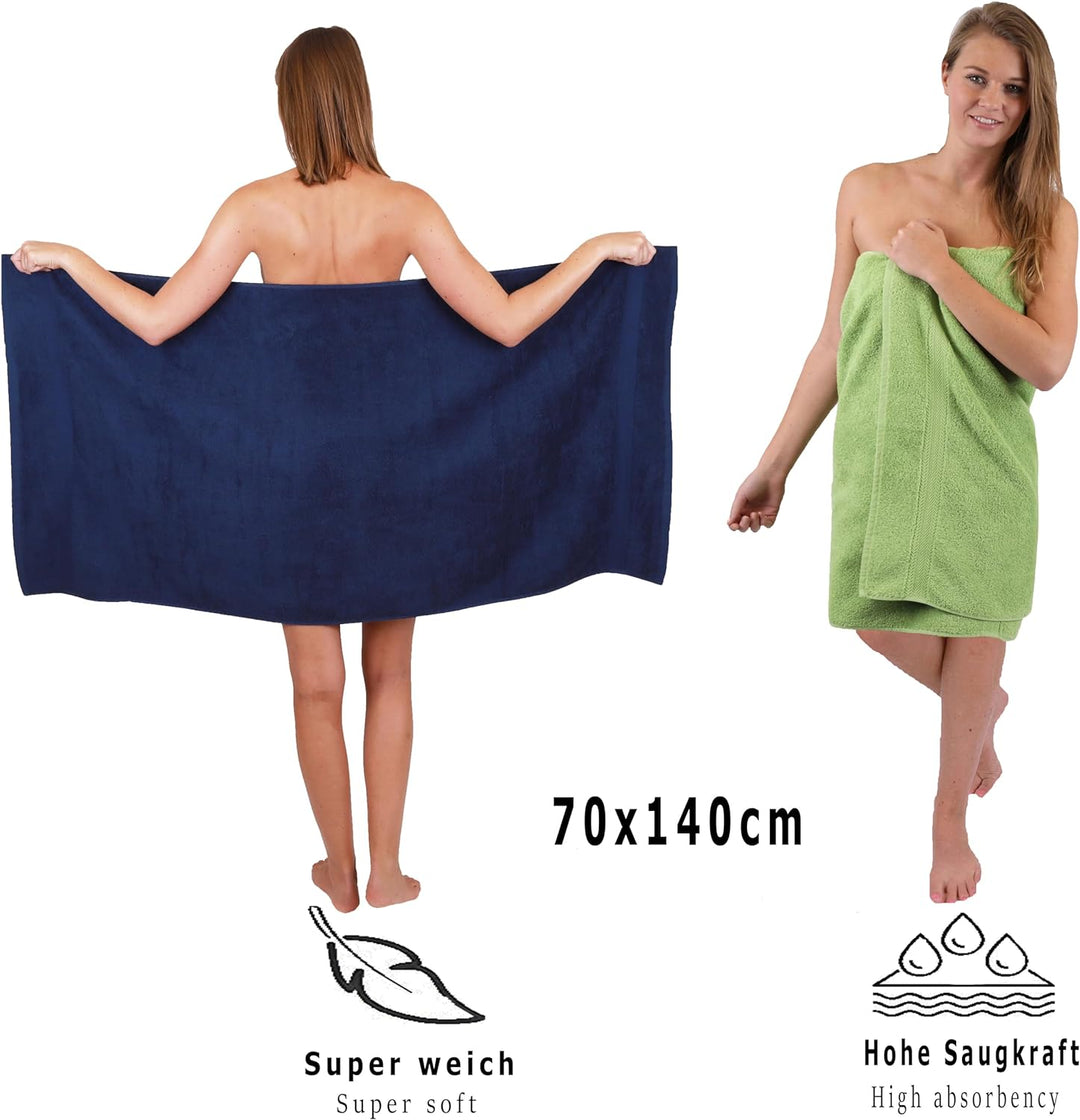 Betz 10-TLG. Handtuch-Set Premium 100% Baumwolle 2 Duschtücher 4 Handtücher 2 Gästetücher 2 Waschhan