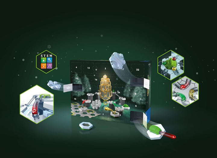Ravensburger GraviTrax Adventskalender - Ideal für GraviTrax Anfänger und Fans, Konstruktionsspielze