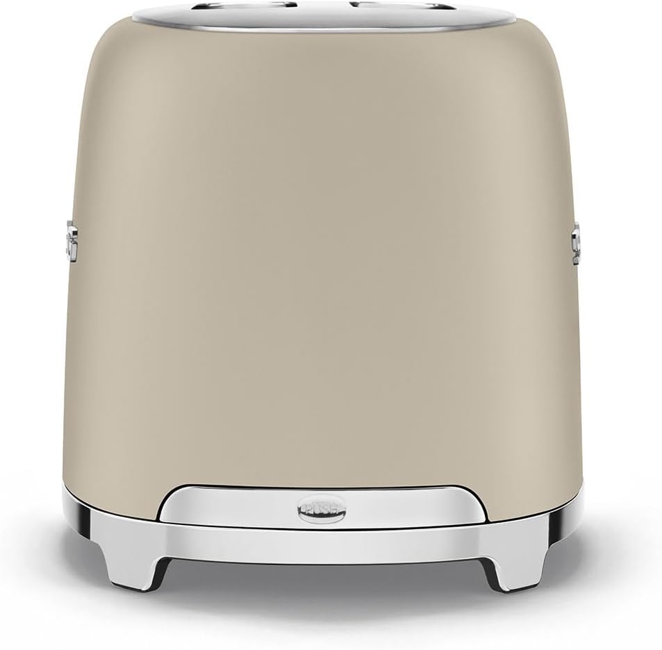 Smeg, 2x2 TSF01MLMEU -Toaster, 2 Schlitze für 2 Scheiben, 6 Vergoldungsniveaus, Heizfunktion, Abtau-