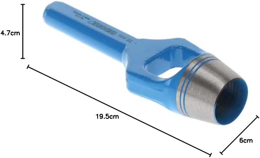 GEDORE Henkellocheisen für weiche Materialen, Ø 35 mm, Gummi Leder Dichtungen Stoff, rund, 195 mm la