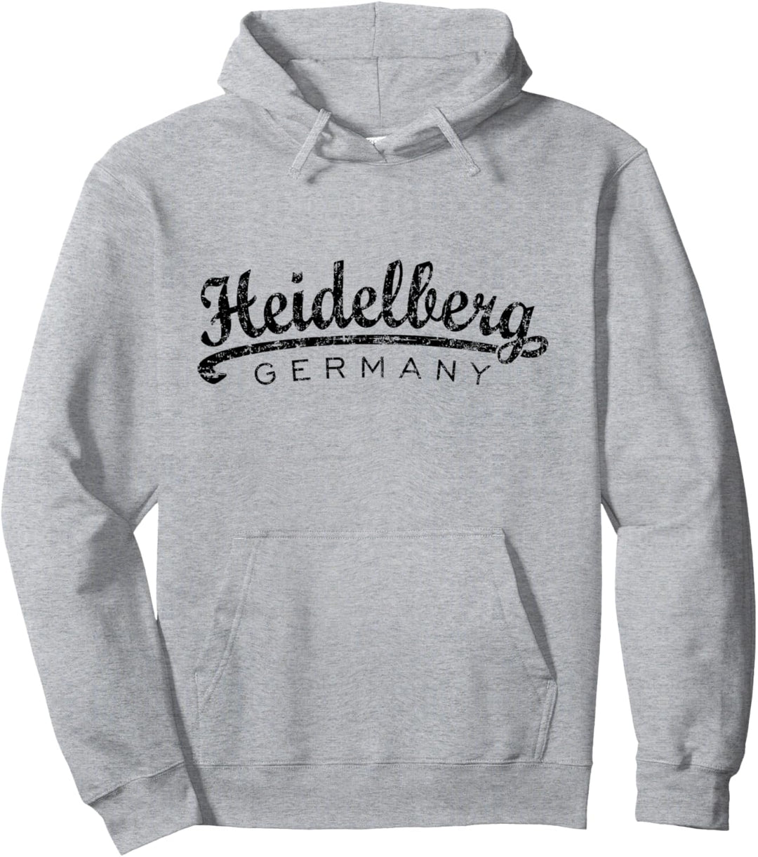Heidelberg Germany Classic (Vintage Schwarz) Pullover Hoodie
