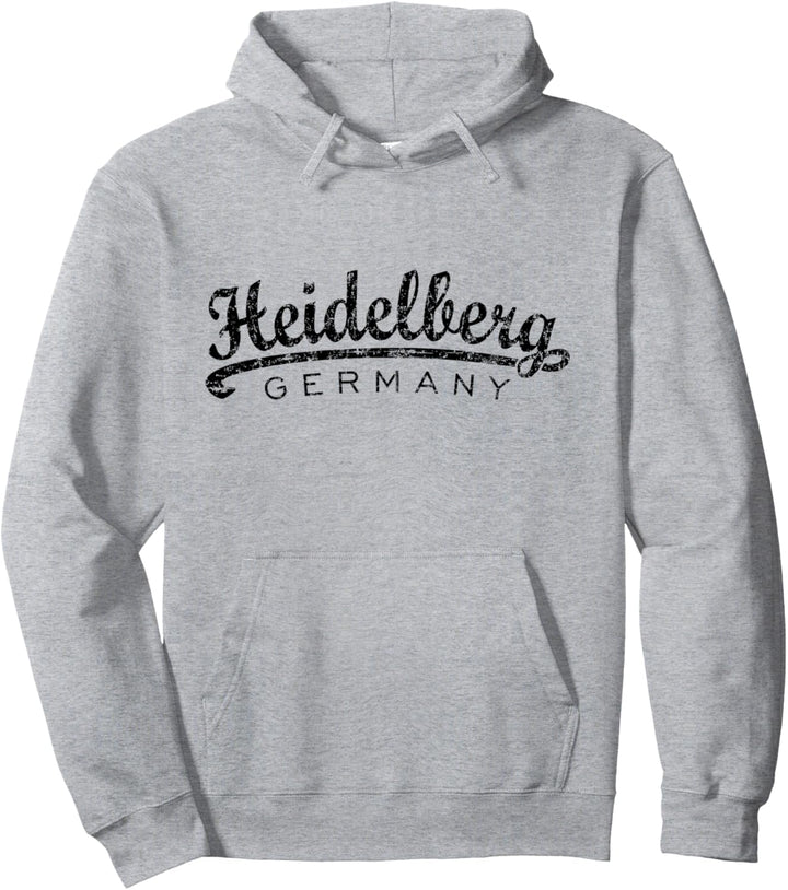 Heidelberg Germany Classic (Vintage Schwarz) Pullover Hoodie