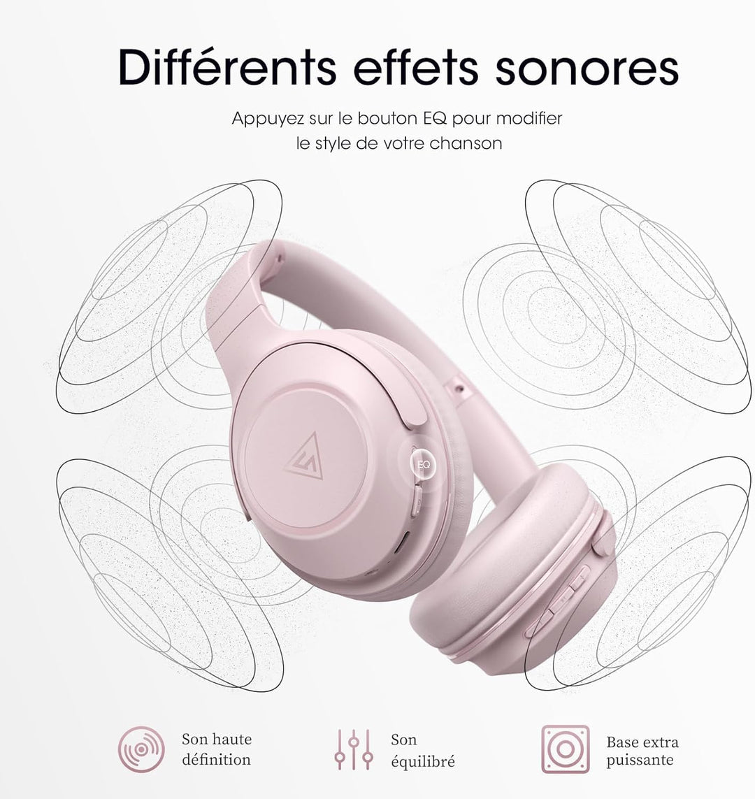 DOQAUS Bluetooth Kopfhörer Over Ear, 70 Stunden Spielzeit,Kopfhörer Kabellos Bluetooth mit 3 EQ-Modi