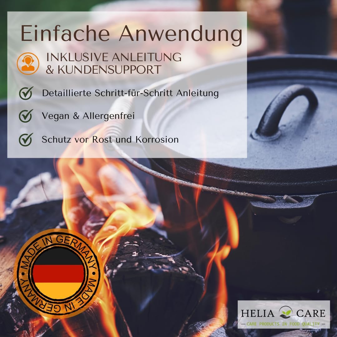 BIO Einbrennöl „Iron“ - Premium Einbrenn und Pflegepaste - 100% natürliches Einbrenn-Öl für Eisen- u