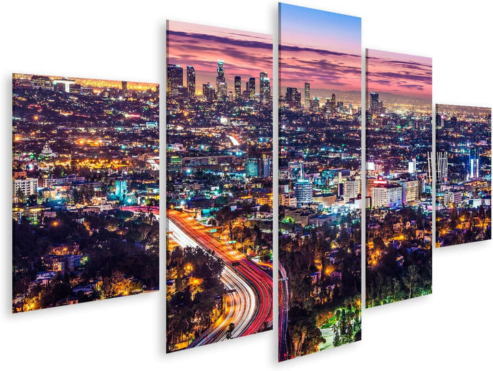 islandburner Bild auf Leinwand Los Angeles Kalifornien Usa Am Frühen Morgen Die Innenstadt Stadtbild