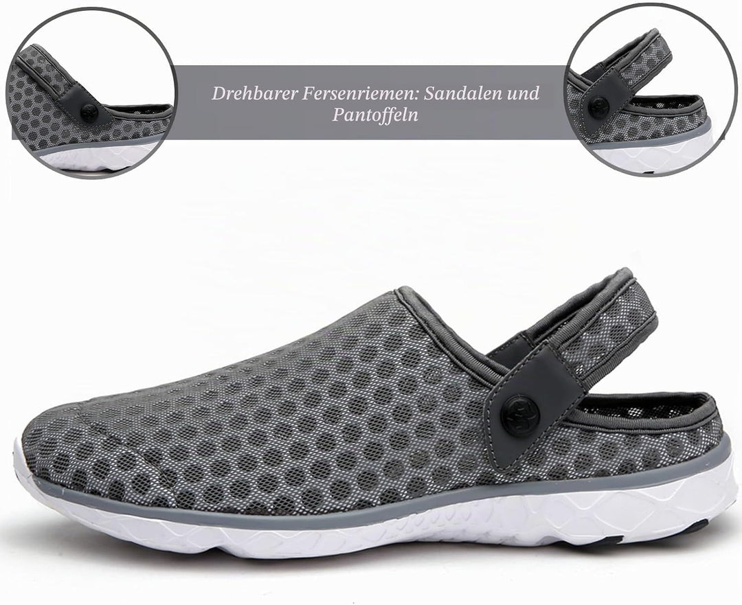 Unisex Clogs Hausschuhe Atmungsaktiv Mesh Pantoletten Sommer Beach Freizeit Schuhe rutschfest Weiche