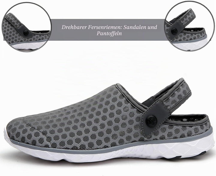 Unisex Clogs Hausschuhe Atmungsaktiv Mesh Pantoletten Sommer Beach Freizeit Schuhe rutschfest Weiche