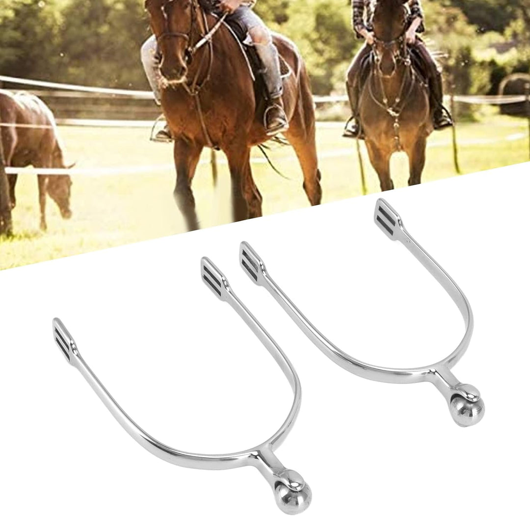 Natudeco 1 Paar Reitsporen Cowboy-Sporne aus Edelstahl, Roping-Pferdesporen, Pferdestiefel-Sporen Pf
