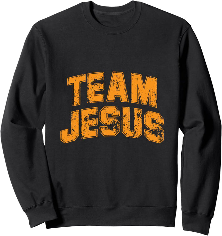 Team Jesus Orange Retro Vintage Sweatshirt