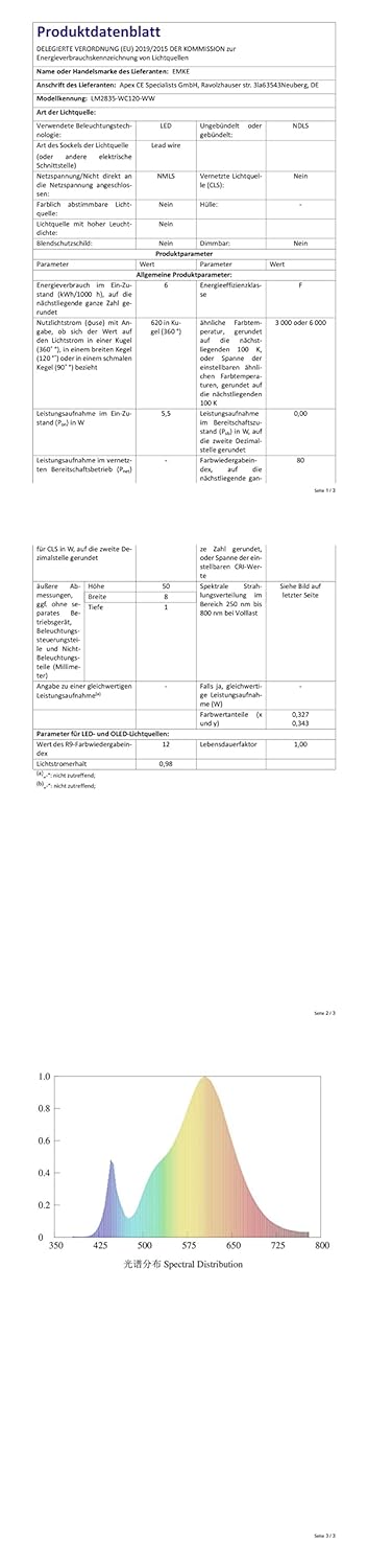 EMKE Badspiegel mit Beleuchtung 60 cm Durchmesser mit dimmbar kaltes weisses Licht 6500K, Speicherfu