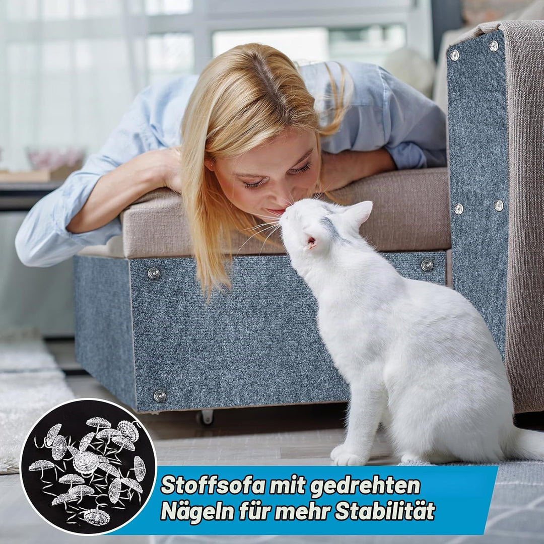 300cm×40cm Kratzmatte Katze Selbstklebend, Kratzschutz Sofa Katze, Trimmbare DIY Katzen Kratzmatte m