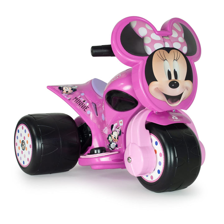 INJUSA - Elektromotorrad Minnie Mouse Samurai, 6V Batterie, für Kinder von 1 bis 3 Jahren, mit Gaspe