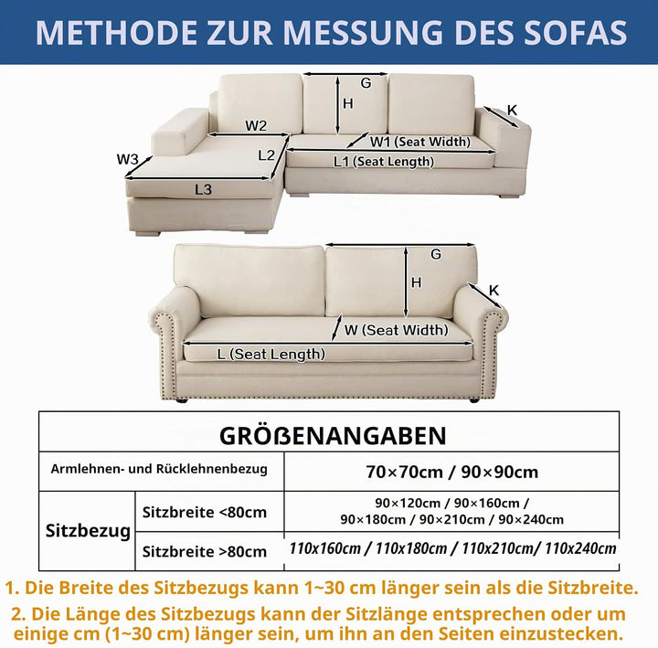 Eismodra Sofa Überzug,Sofabezug 3 Sitzer,Anti-Rutsch-Couch Überzug für L Form Sofaschoner Chaiselong