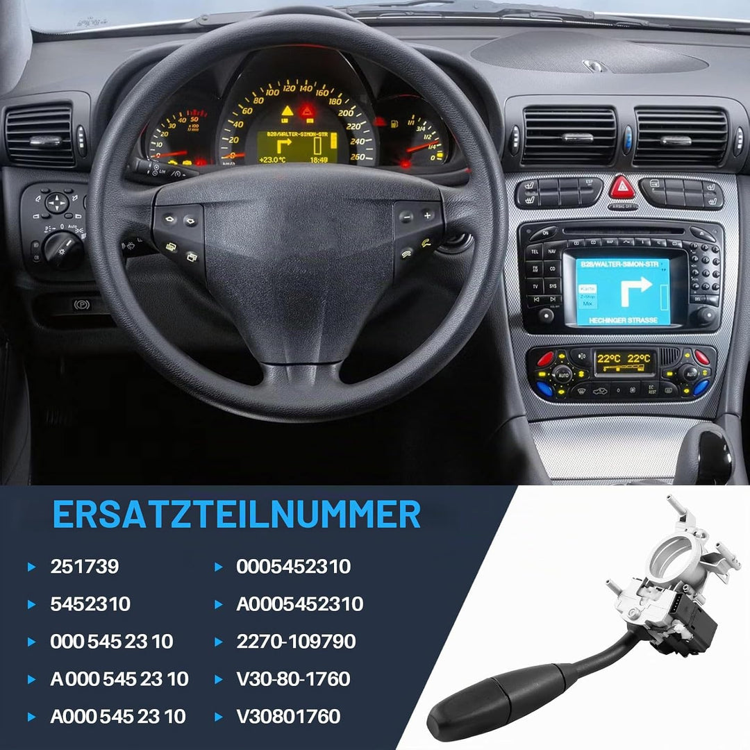 Kombinationsschalter Lenksäulenschalter kompatibel mit C-Klasse W203 S203 CL203 CLK C209 A209 2000–2