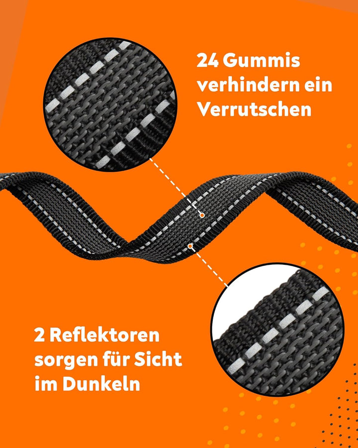 Toozey Schleppleine für Hunde 5m Gummierte Hundeleine für Kleine bis Grosse Hunde mit Handschlaufe u