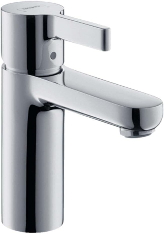 hansgrohe Wasserhahn Metris S (Armatur mit Auslauf Höhe 110mm und Zugstangen-Ablaufgarnitur) Chrom A