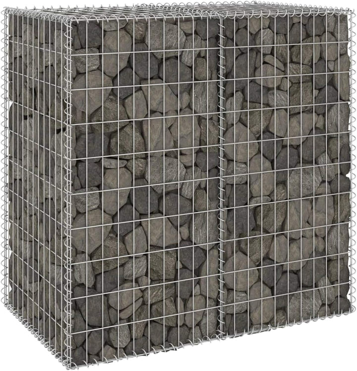 Tidyard Gabionenwand mit Abdeckung Gabione Steingabionen Steinkorb Gabionen Wand Drahtkorb Draht Mau