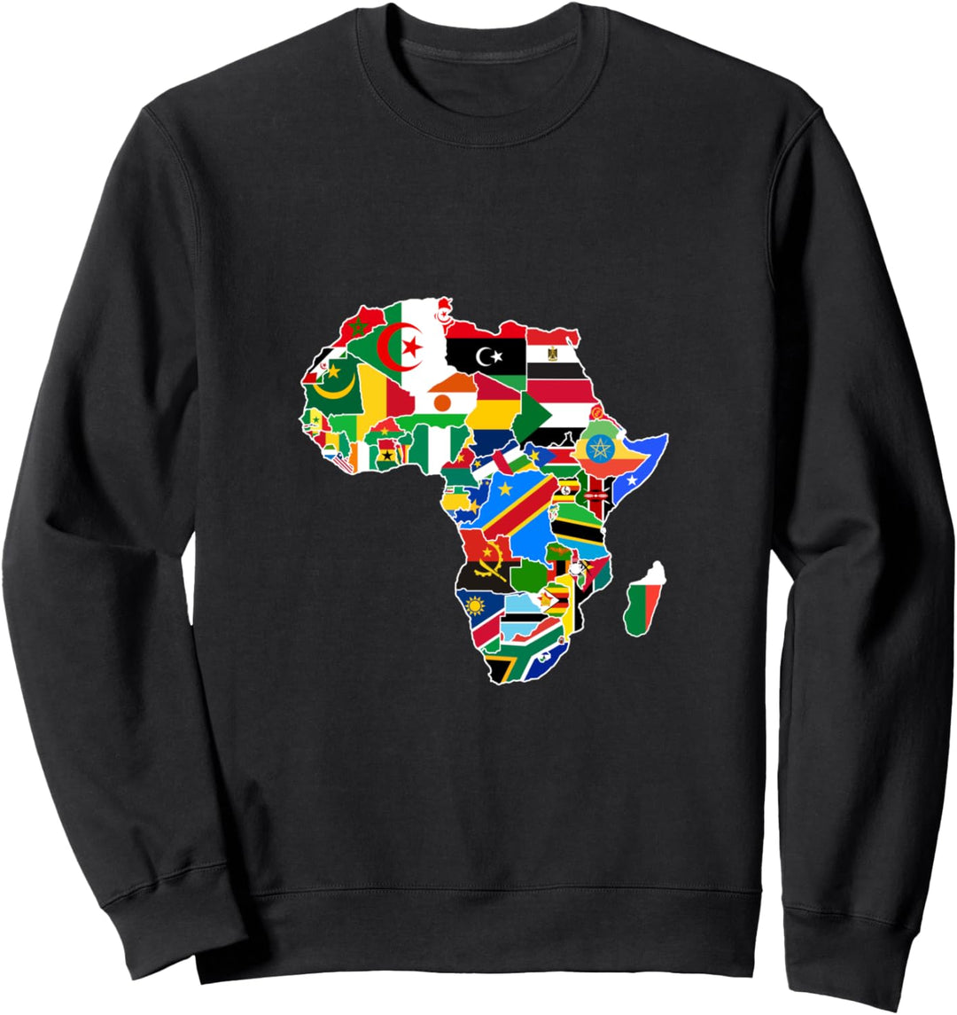 Afrika Karte afrikanische Kultur Kunst Mutterland Geschenk Sweatshirt