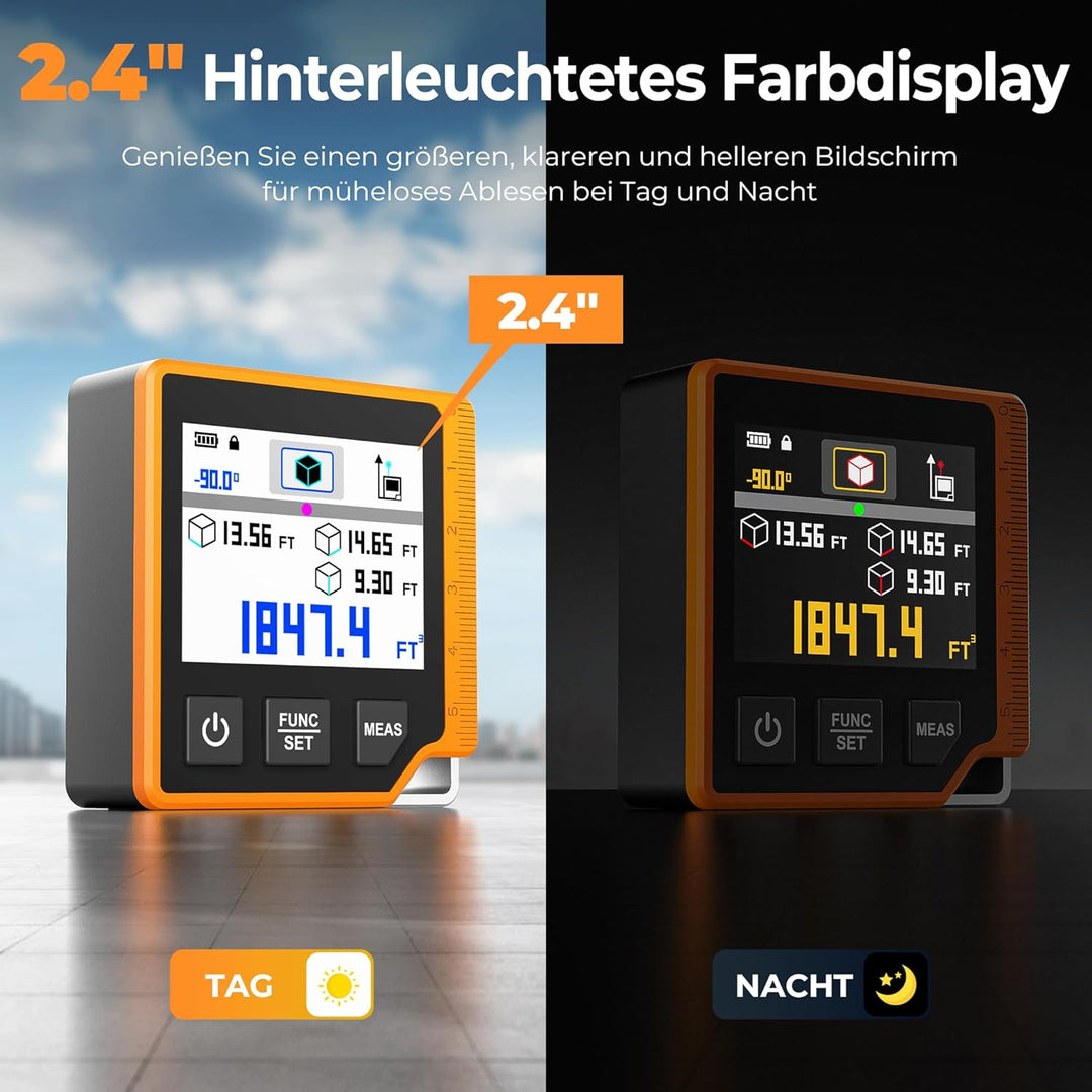 CIGMAN 80M 3 in 1 Digitales Laser Entfernungsmesser, Laser-Messgerät mit LCD-Hintergrundbeleuchtung,