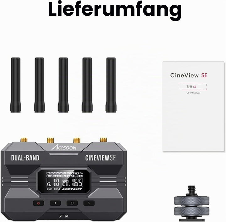 Accsoon CineView SE Wireless Sender nur SDI &amp; HDMI Dualband-Technologie 2.4GHz 5GHz 1200ft/50ms HD K