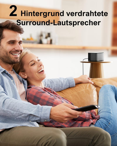 ULTIMEA 7.1 Surround Sound System für TV mit Dolby Atmos, App Steuerung, 4 kabelgebundene Surround-L