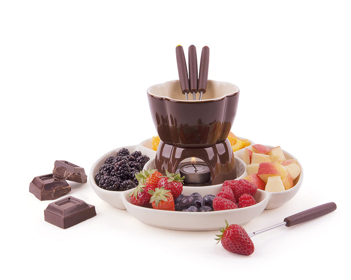Soul Kitchen Schokofondue 7 tlg. Set 25 cl creme/braun