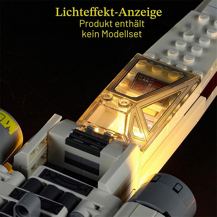 GEAMENT LED Licht-Set Kompatibel mit Lego Luke Skywalkers X-Wing Fighter - Beleuchtungsset für Star