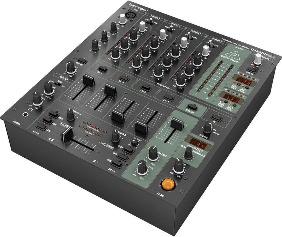 Behringer PRO MIXER DJX900USB Professioneller 5-Kanal-DJ-Mixer mit INFINIUM „kontaktlosem“ VCA-Cross