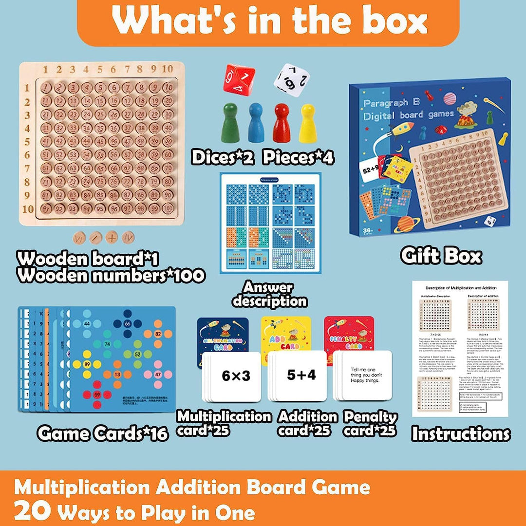 Mathe Spielzeug für Kinder,Holz Mathematik Montessori Spielzeug,Holz Montessori multiplikationsbrett