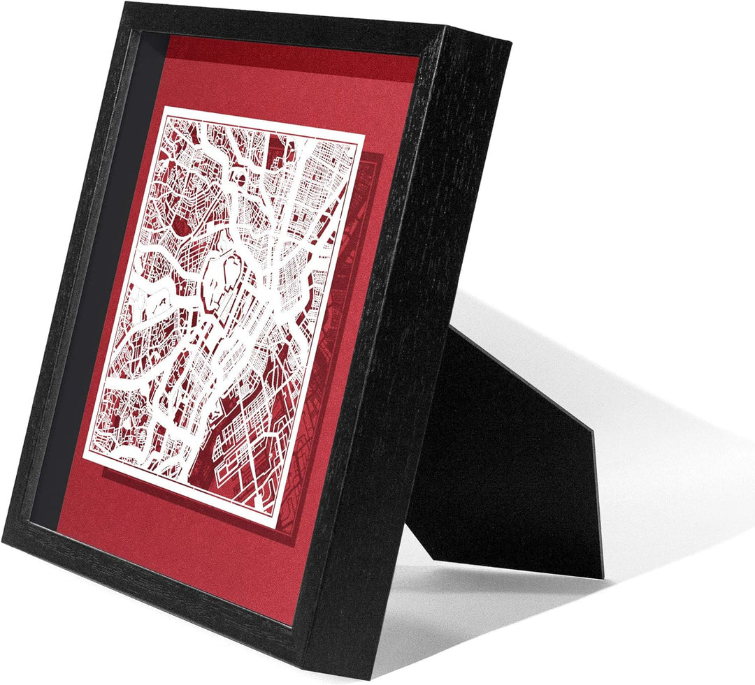 O3 DESIGN STUDIO - Marco de Papel para mapas, 22,8 x 22,8 cm, en Caja de Regalo, Fondo, autocambiant