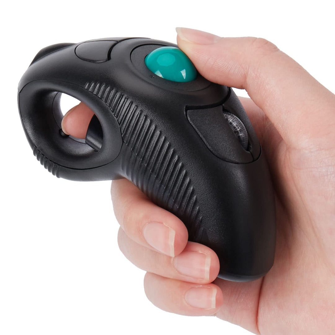 IMAGE Trackball Maus Kabellose USB Hanheld Funkmaus mit Laser für Rechts- oder Linkshänder