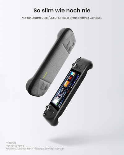 tomtoc Slim Hülle Case für Steam Deck/Steam Deck OLED, Rundumschutz Tasche Reise Tragetasche Hartsch