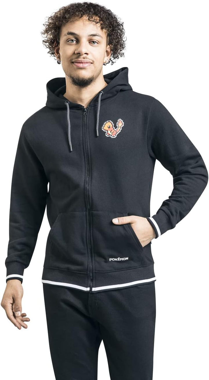 Pokémon Charmander Männer Kapuzenjacke schwarz M 60% Baumwolle, 40% Polyester Gaming