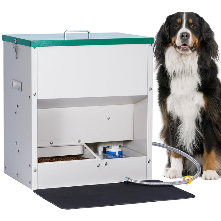 Automatischer Futterspender für Hunde, 2-in-1-Hundefuttermittel 45L Wassernapfspender für Hunde Gros