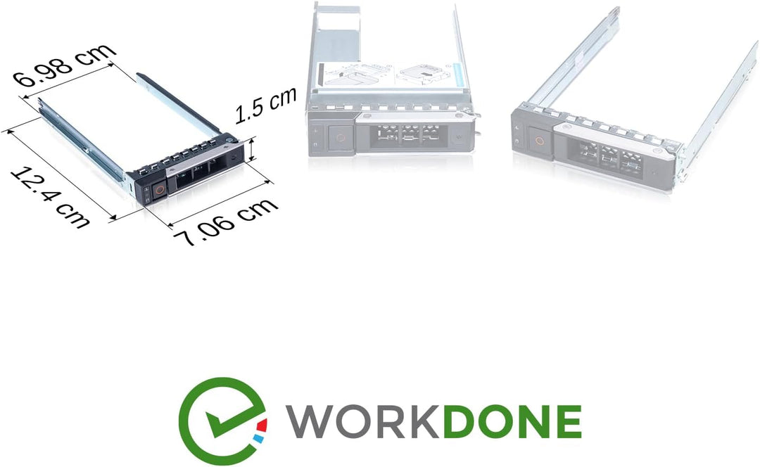 WorkDone 4er Pack - 2,5-Zoll Hard Drive Caddy Tray - kompatibel für Dell PowerEdge Server und XC-Ser