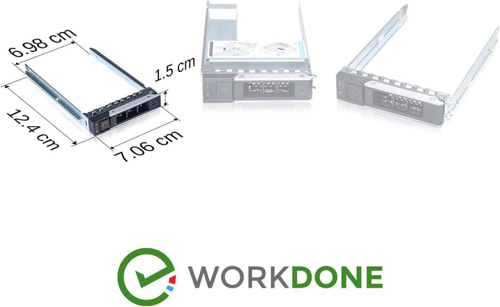 WorkDone 4er Pack - 2,5-Zoll Hard Drive Caddy Tray - kompatibel für Dell PowerEdge Server und XC-Ser