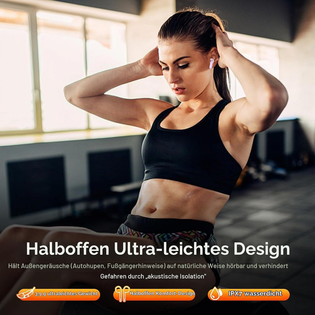 Touchscreen Bluetooth Kopfhörer, 2026 In Ear Kopfhörer Kabellos Bluetooth 5.4 mit ENC Noise Cancelli