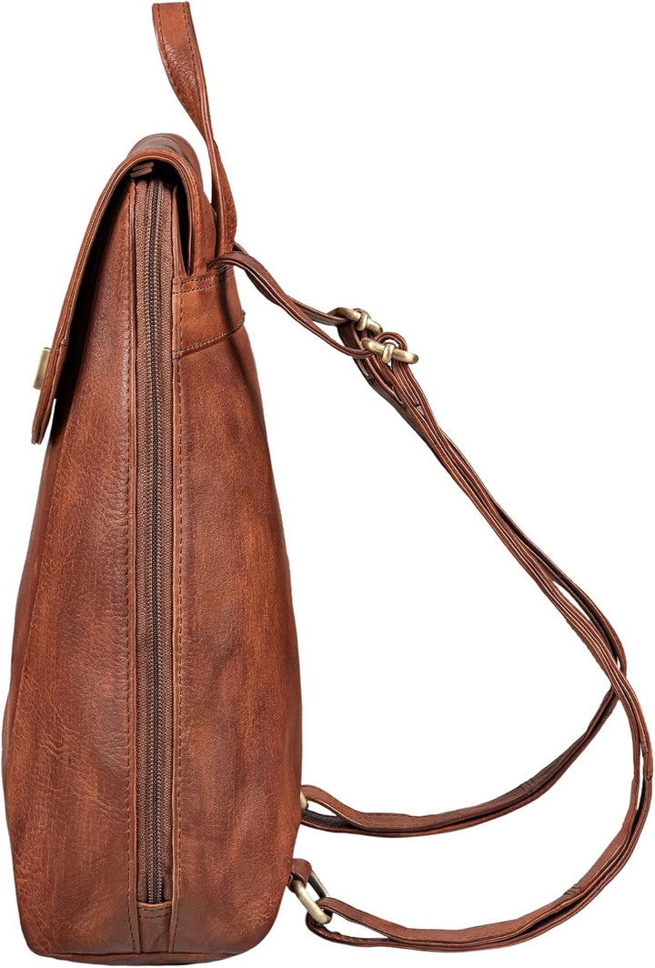 STILORD 'Victoria II' Lederrucksack Damen Vintage Rucksack für 13 Zoll MacBook DIN A4 Elegante Rucks