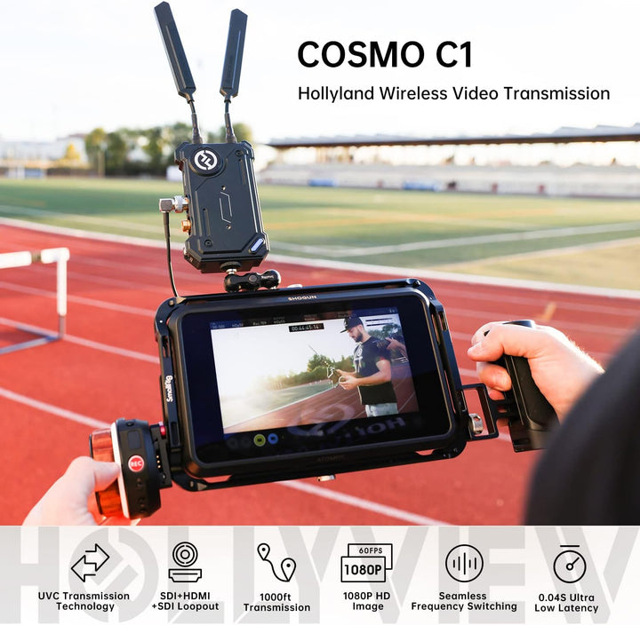 Hollyland Cosmo C1 Wireless HDMI/SDI-Videoübertragungssystem, 40ms Latenz, 300m Reichweite, 1080P 5G