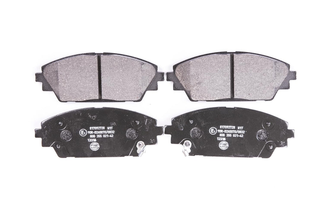 HELLA PAGID 8DB 355 021-421 Bremsbelagsatz - T2318 - Dicke/Stärke: 15.8mm - mit akustischer Verschle