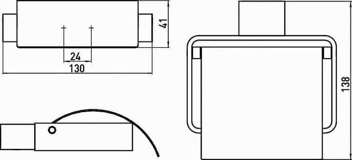 Emco LOFT Papierhalter mit Deckel, eleganter Toilettenpapierhalter zur Wandmontage aus Aluminium, ho