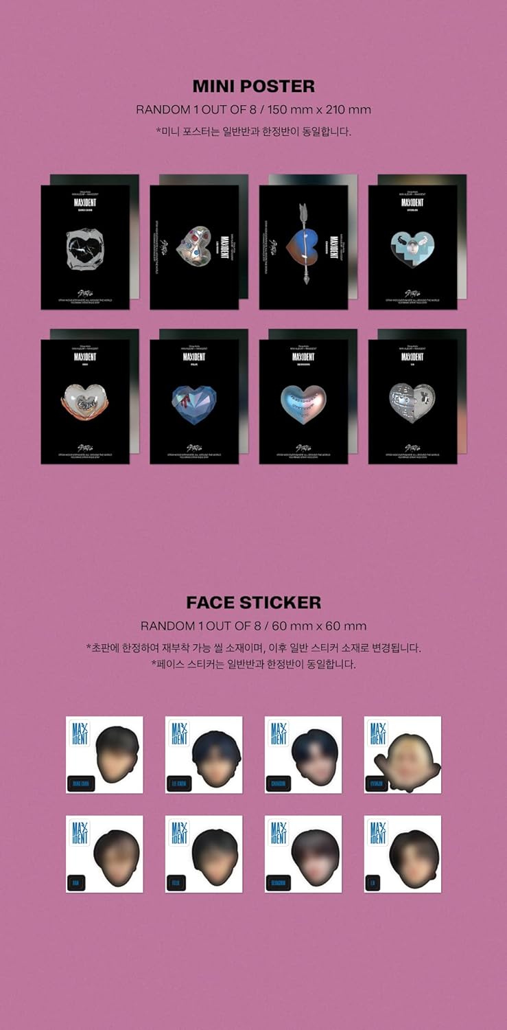 Dreamus STRAY KIDS - MAXIDENT Standard Edition CD+Pre-Order Benefit (T-CRUSH ver.), JYPK1467