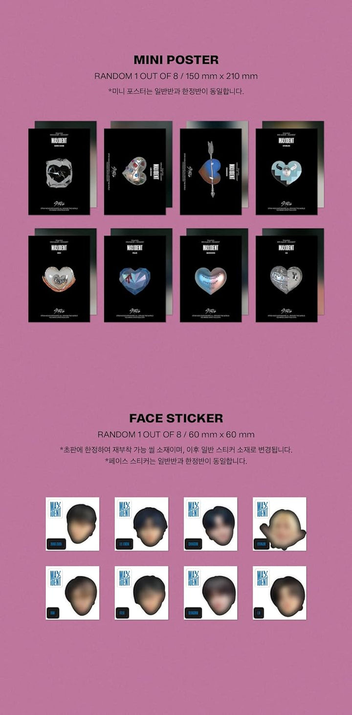 Dreamus STRAY KIDS - MAXIDENT Standard Edition CD+Pre-Order Benefit (T-CRUSH ver.), JYPK1467