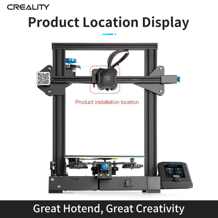 Creality Offiziell Ender 3 V2 Full Hotend Kit, 3D Drucker Extruder Kit mit Capricorn Bowden PTFE Sch