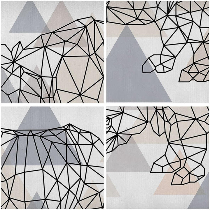 Bilder auf Leinwand Tier Abstraktion Leinwandbild mit Rahmen 70x50cm Wandbilder Dekoration Wohnzimme