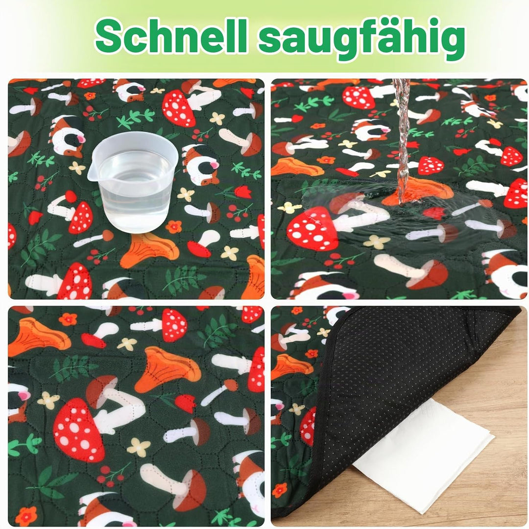 Neerow Wiederverwendbare PIPI Pads, 2 Stück Super Saugfähige Pipipads Meerschweinchen, Waschbar ruts