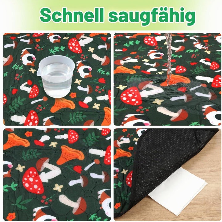 Neerow Wiederverwendbare PIPI Pads, 2 Stück Super Saugfähige Pipipads Meerschweinchen, Waschbar ruts