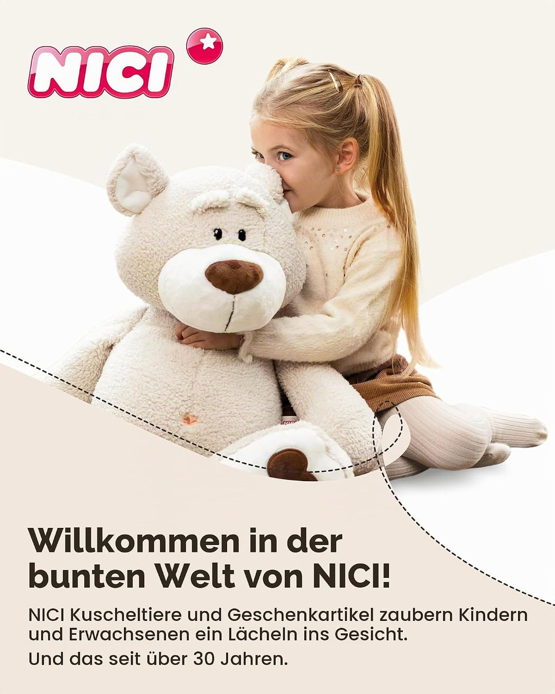 NICI Kinderrucksack rosa 2 in 1 mit Kuscheltier Waschbär 25cm - Kindergartenrucksack Mädchen &amp; Junge