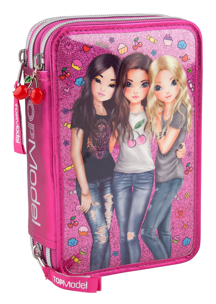 Depesche 8722 - Top Model Friends 3 fach Federtasche, gefüllt, sortiert
