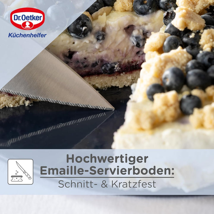 Dr. Oetker Springform Ø 28 cm Back-Liebe Emaille – Runde Backform mit schnitt- & kratzfestem Emaille